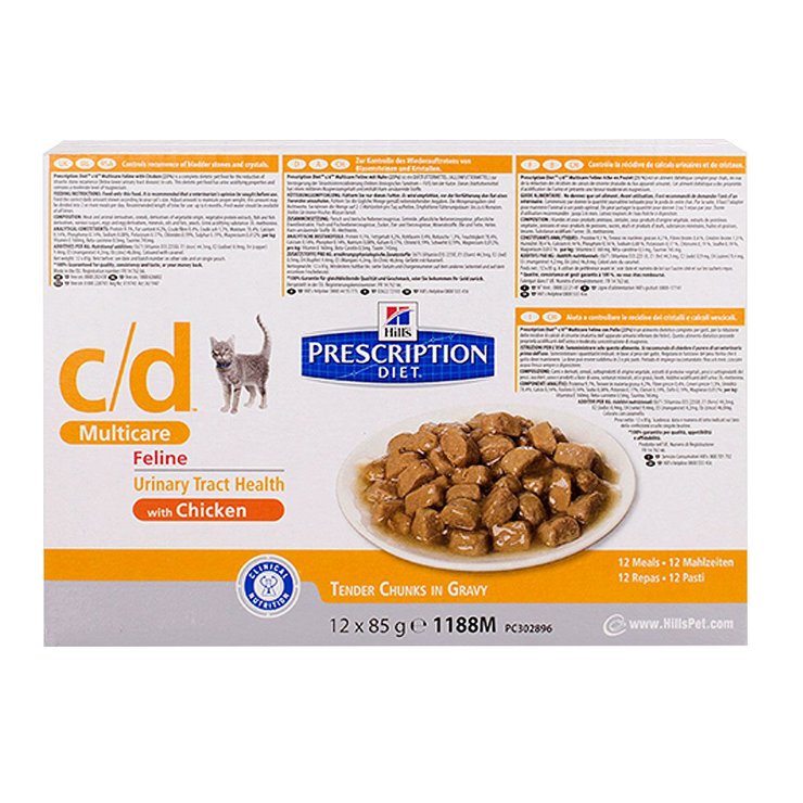 Chat c/d Urinary Stress poulet 12x85g