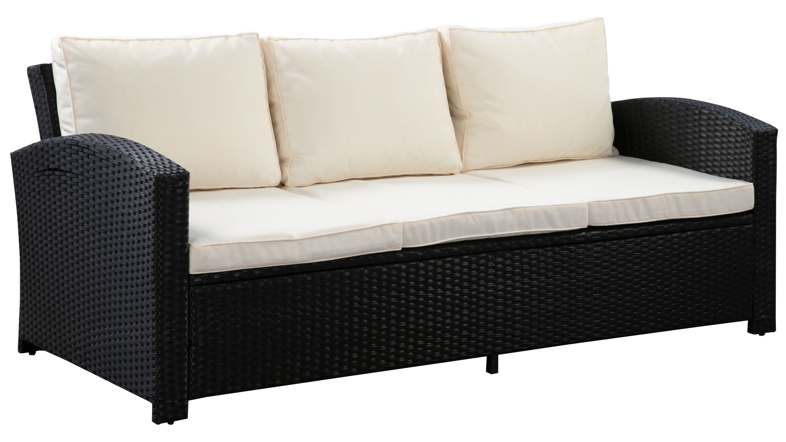 Gartenset KORFU schwarz/beige