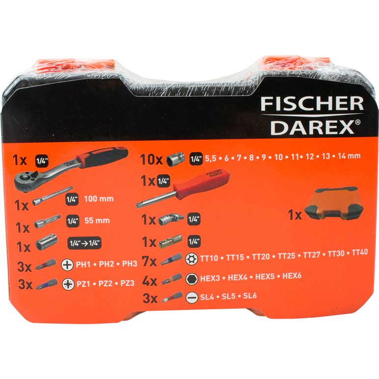 Coffret douilles et embouts 1/4
