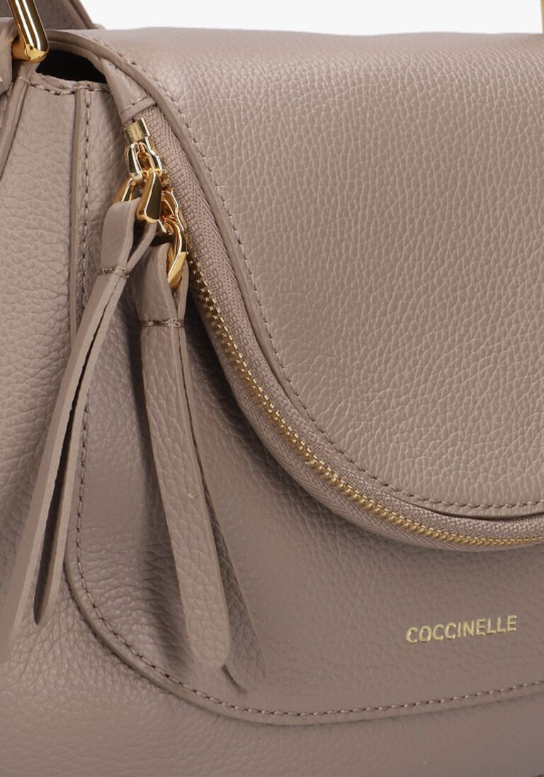 COCCINELLE taupe coccinelle schoudertas sole