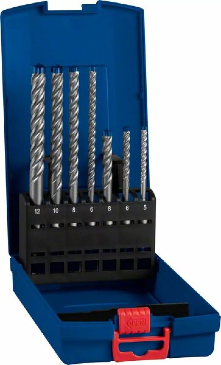 Bosch 2608900195 EXPERT 7-delige set SDS plus-7X 5/6/8x115, 6/8/10/12x165mm in ProBox