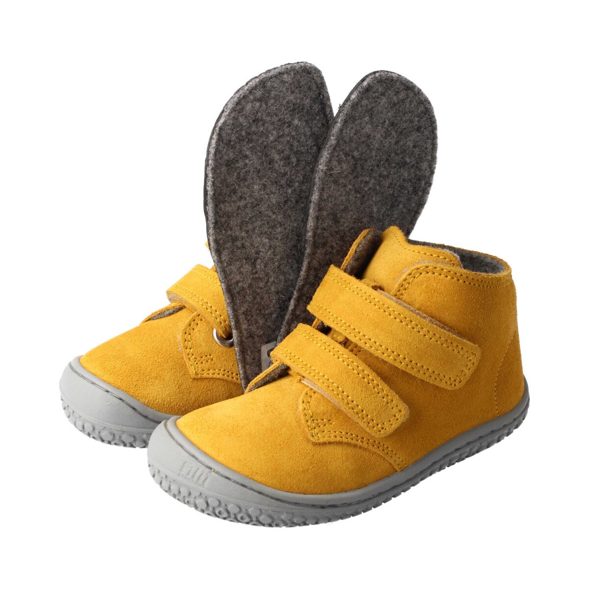 SL40013-F4 mustard SNAIL velours fleece velcro Weite/S