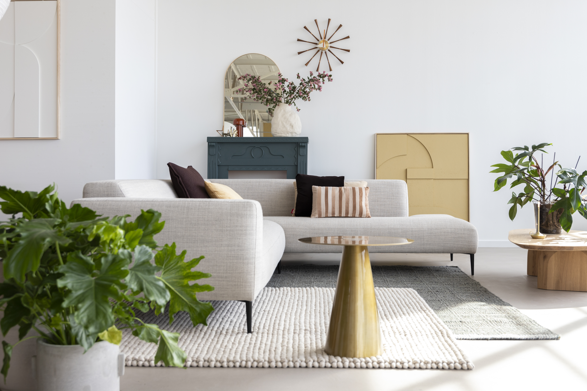 Hoekbank Fay links beige