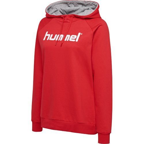 Hummel Go Cotton Logo Sweat à Capuche - Rouge Femme