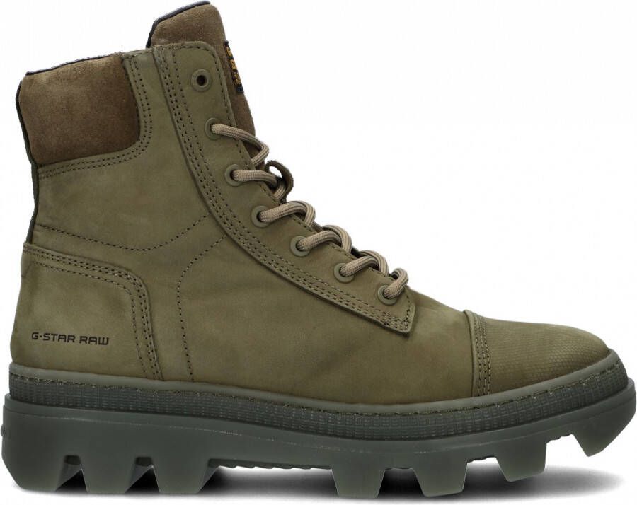 G-Star G Star Raw Noxer Hgh Nub W Veterboots Laarzen Met Veters Dames Groen