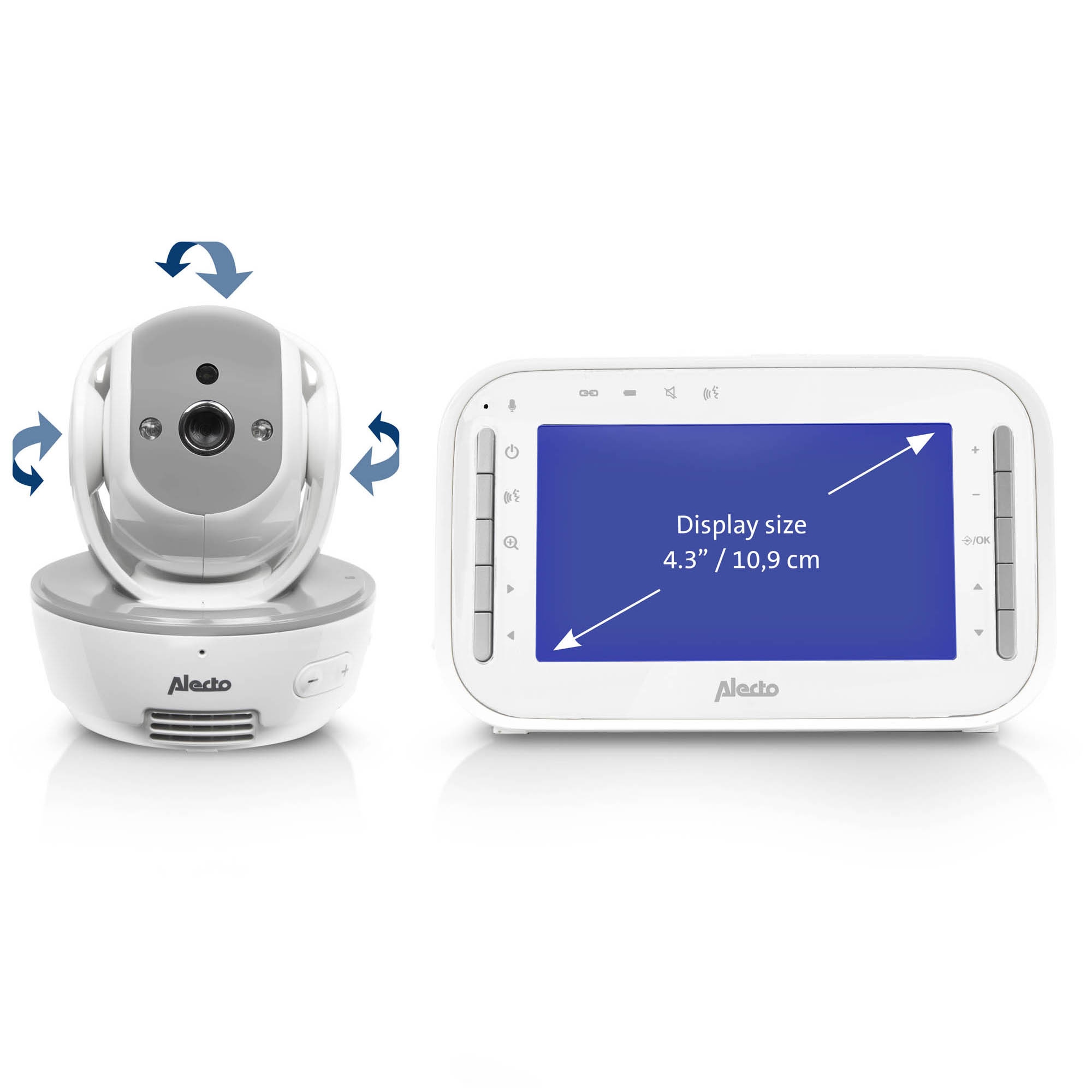 Alecto DVM200M Babyfoon met camera en 4.3 kleurenscherm