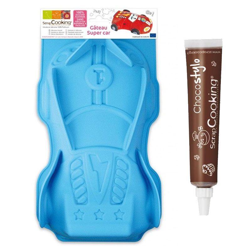 Moule à gâteaux Cars + 1 Stylo chocolat Scrapcooking