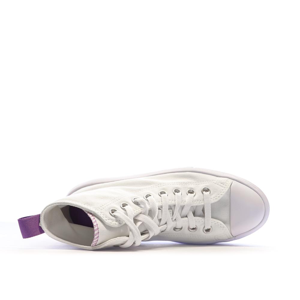 Converse Baskets Blanches/Violettes Femme Converse All Star Move