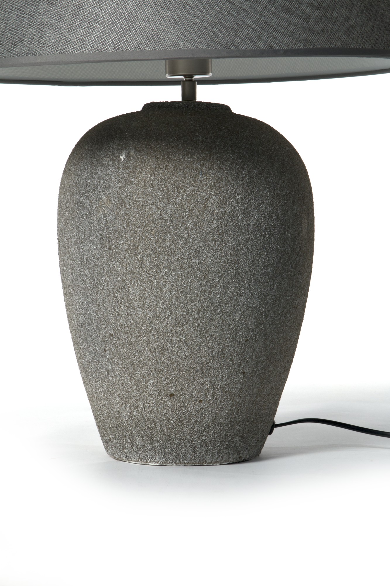 Tischlampe 'Donstedt', grau, Ø 45 cm, H 64 cm von fischer's lagerhaus