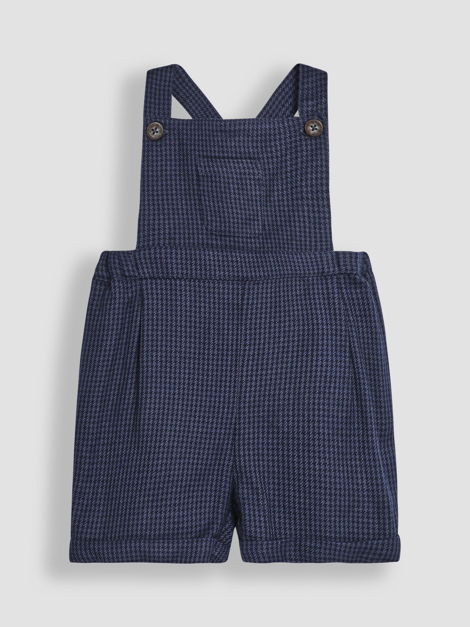 JoJo Maman Bébé Set van tuinbroek en top met pied-de-poule-motief