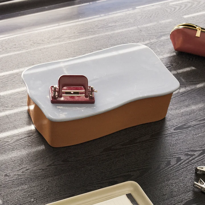 Hübsch Interior - Amare Schreibtisch Organizer small, sand / grün