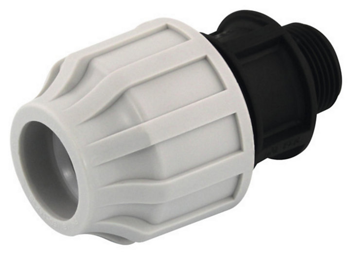 Raccord mâle polypropylène Interplast PEHD Ø25 3/4