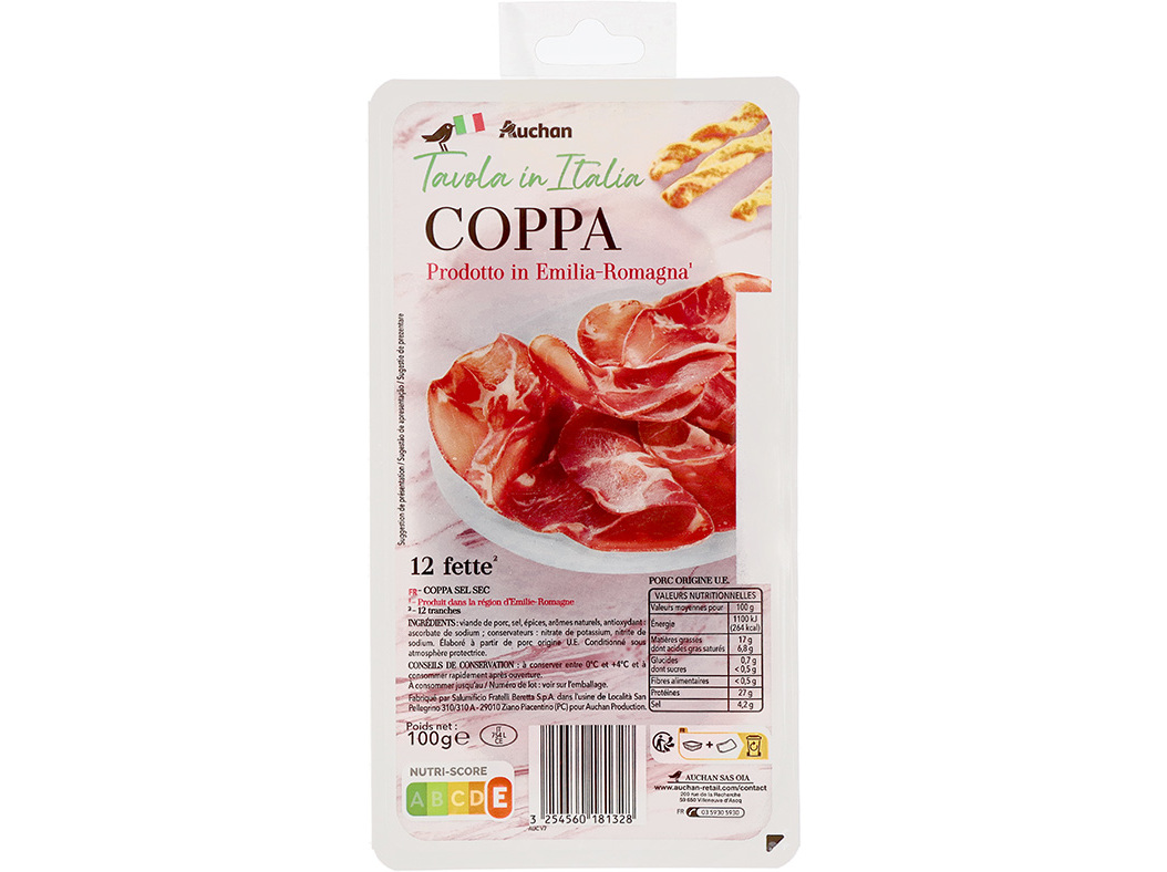 COPPA AUCHAN 12 FATIAS 100G