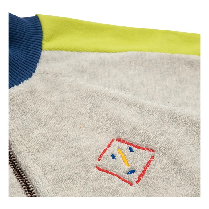 Bobo Choses Sweat Zippé Coton Bio Eponge Shadow | Gris