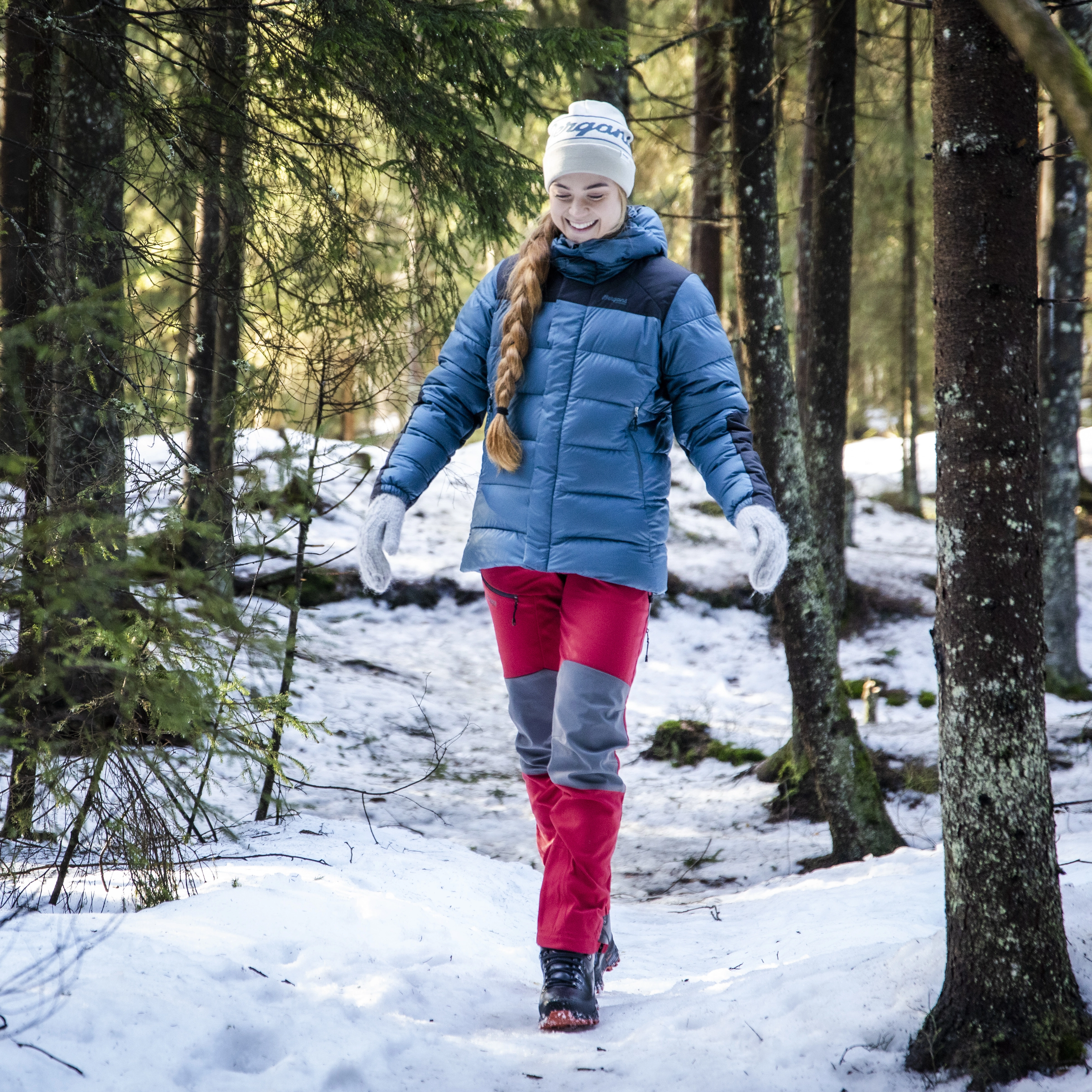 Fjorda Trekking Hybrid W Pants Red / Solid Dark Grey