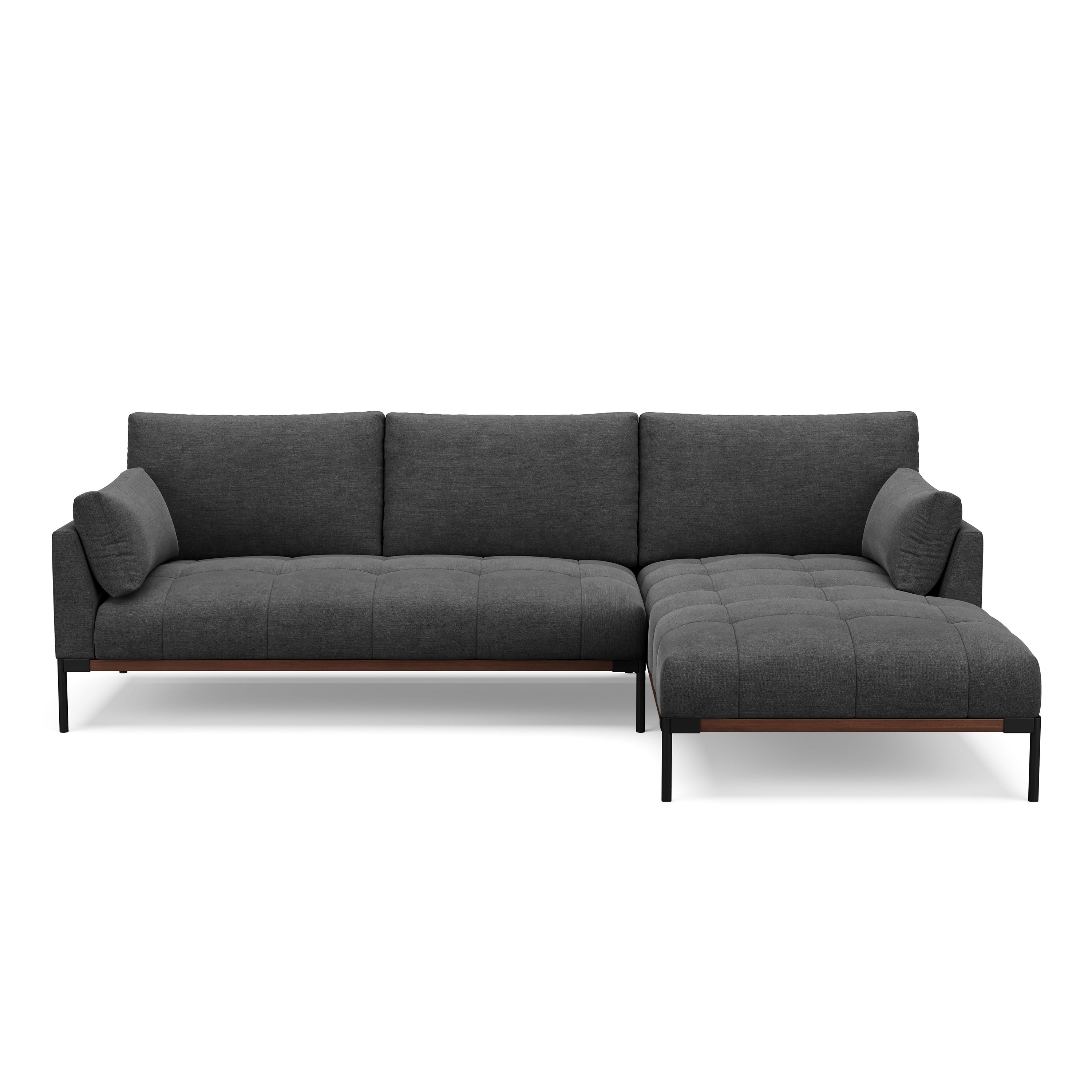 Ecksofa TIMBER rechts anthrazit
