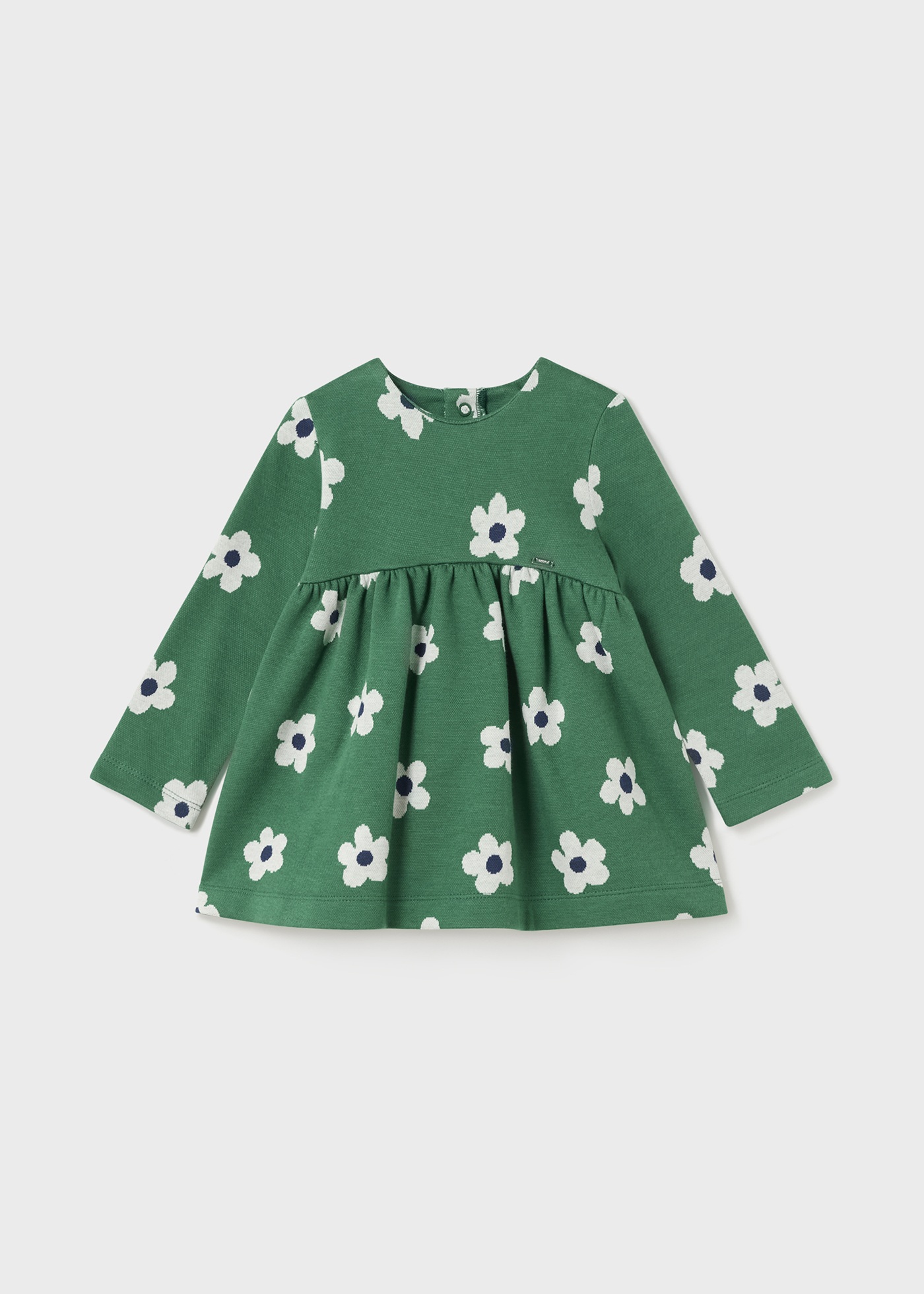 Vestido infantil com estampa jacquard