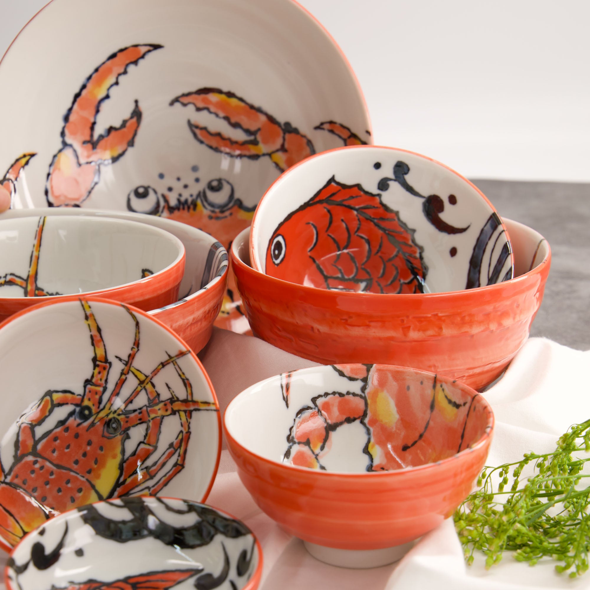 Tokyo Design Studio  Seafood skål, Lobster Red - 500 ml.
