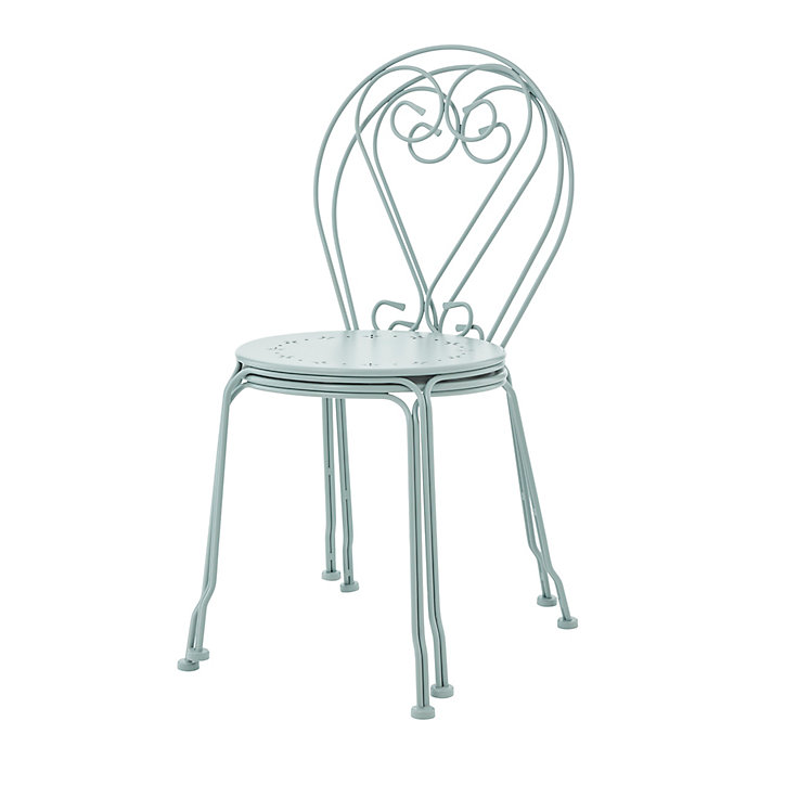 Chaise de jardin GoodHome Vernon en acier - Coloris gris puritain - Hauteur 88 cm