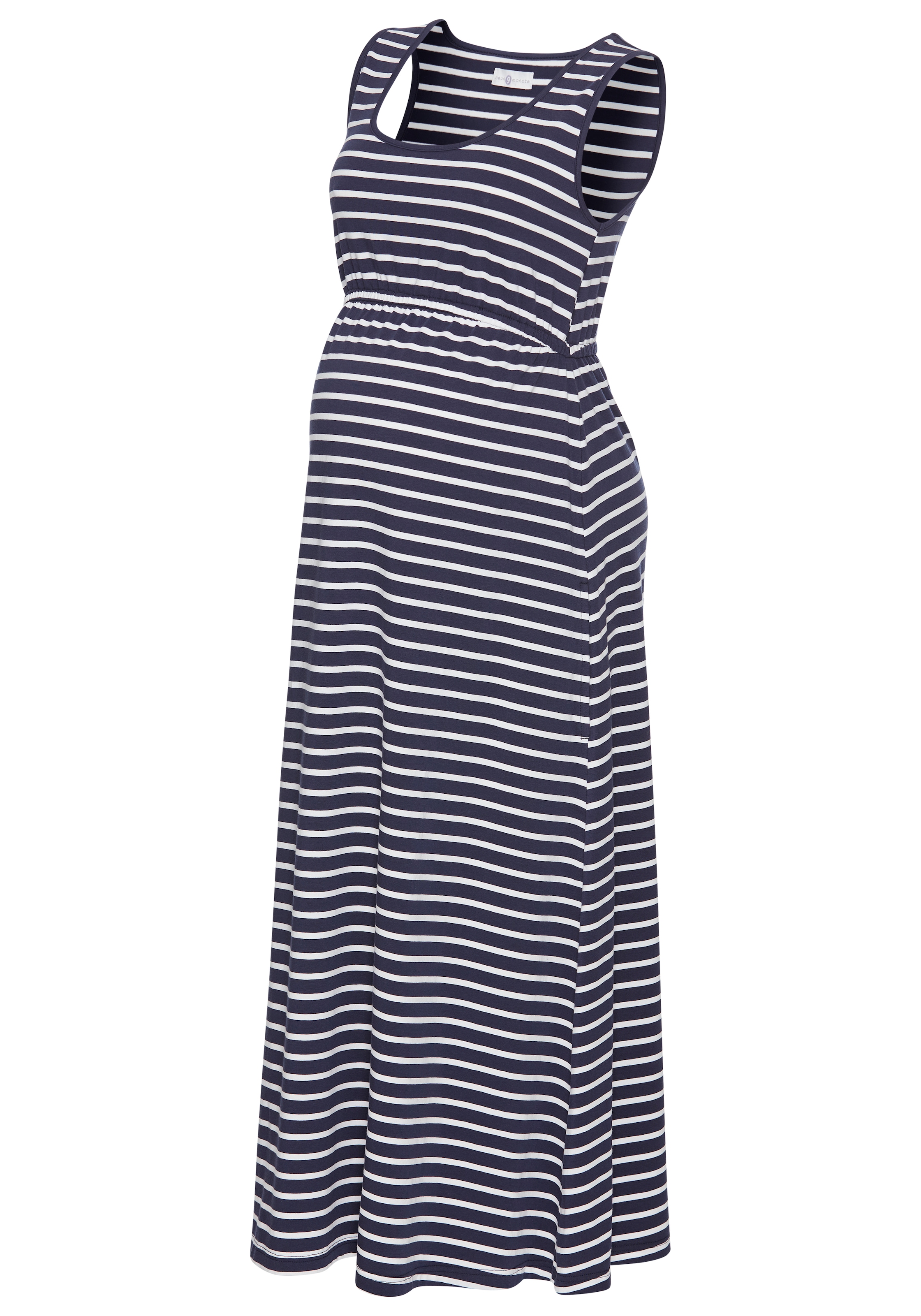 Neun Monate Umstandskleid »Langes Schwangerschaftskleid« Jersey-Kleid für Schwangerschaft und Stillzeit