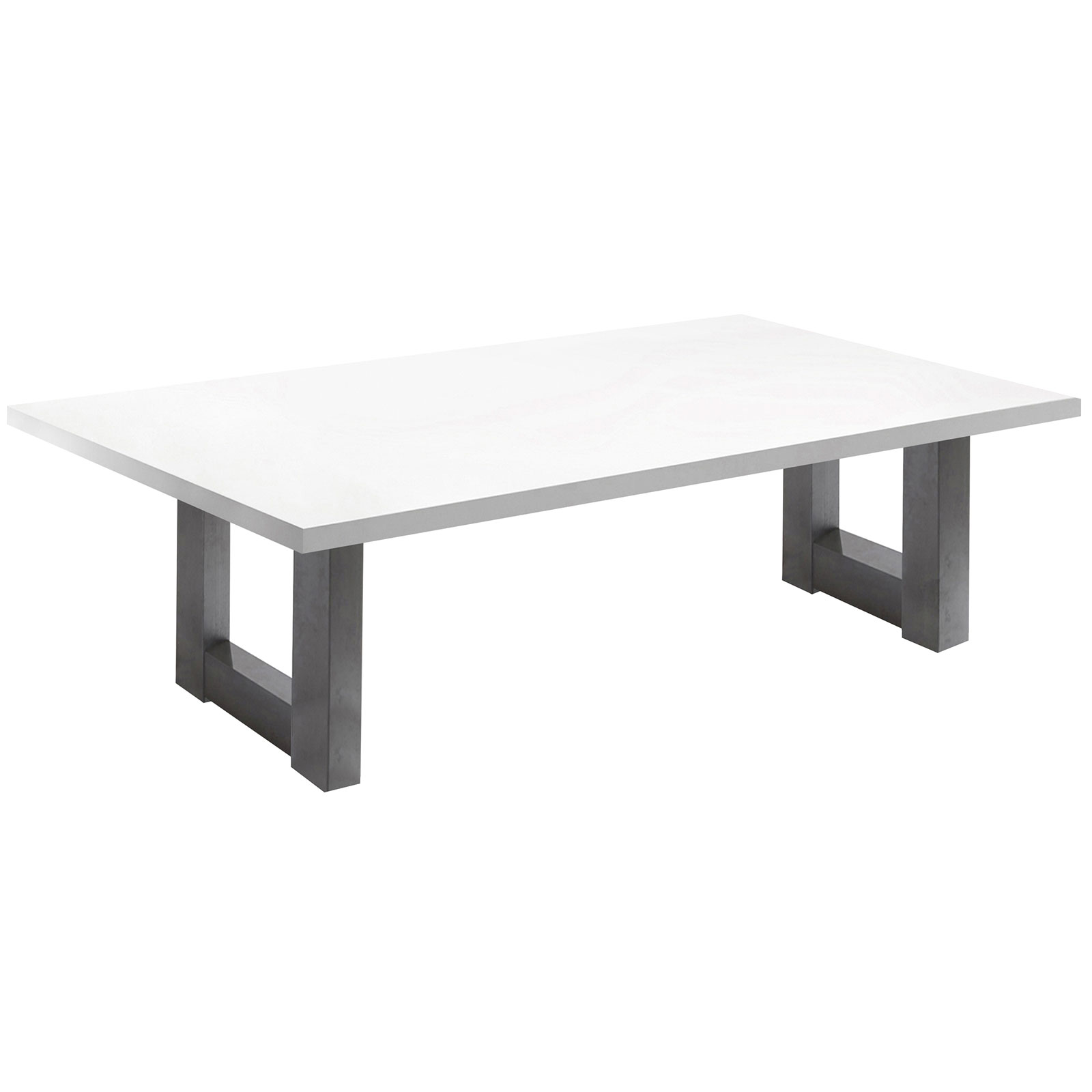 Couchtisch - Graphit-weiß matt - U-Gestell - 120x70 cm