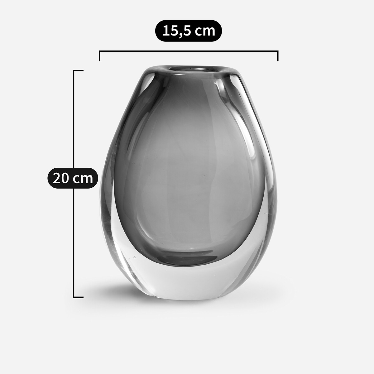AM.PM<br>Vaso de vidro soprado à mão, 20 cm de altura, Myra