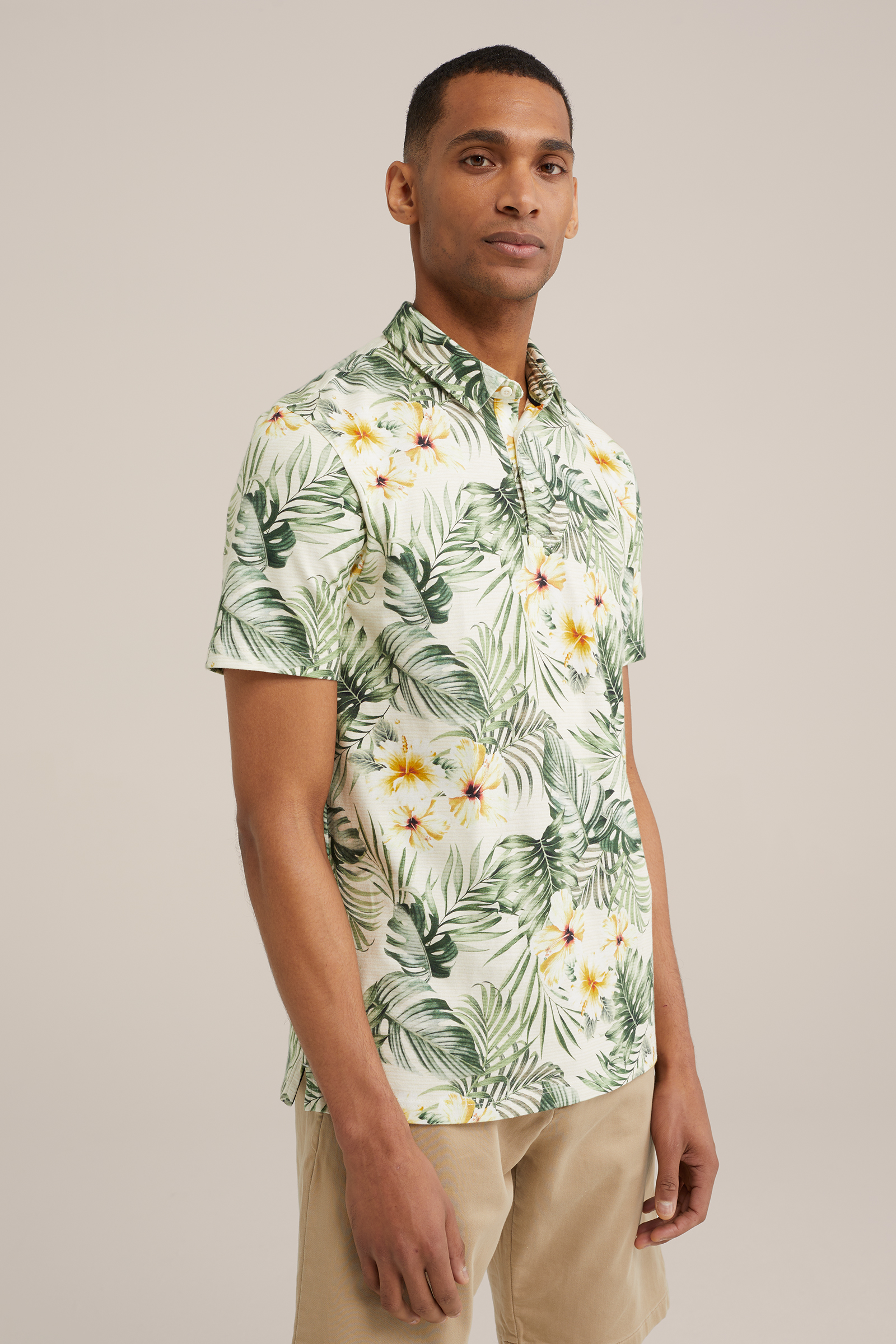 polo met dessin WE Fashion Lichtgroen
