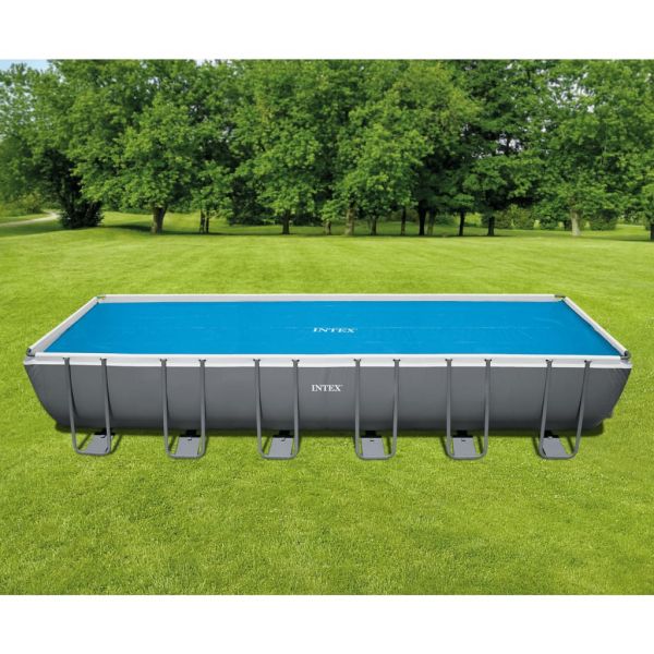 INTEX Cobertura para Piscina Solar 732x366 cm Polietileno Azul - 93303