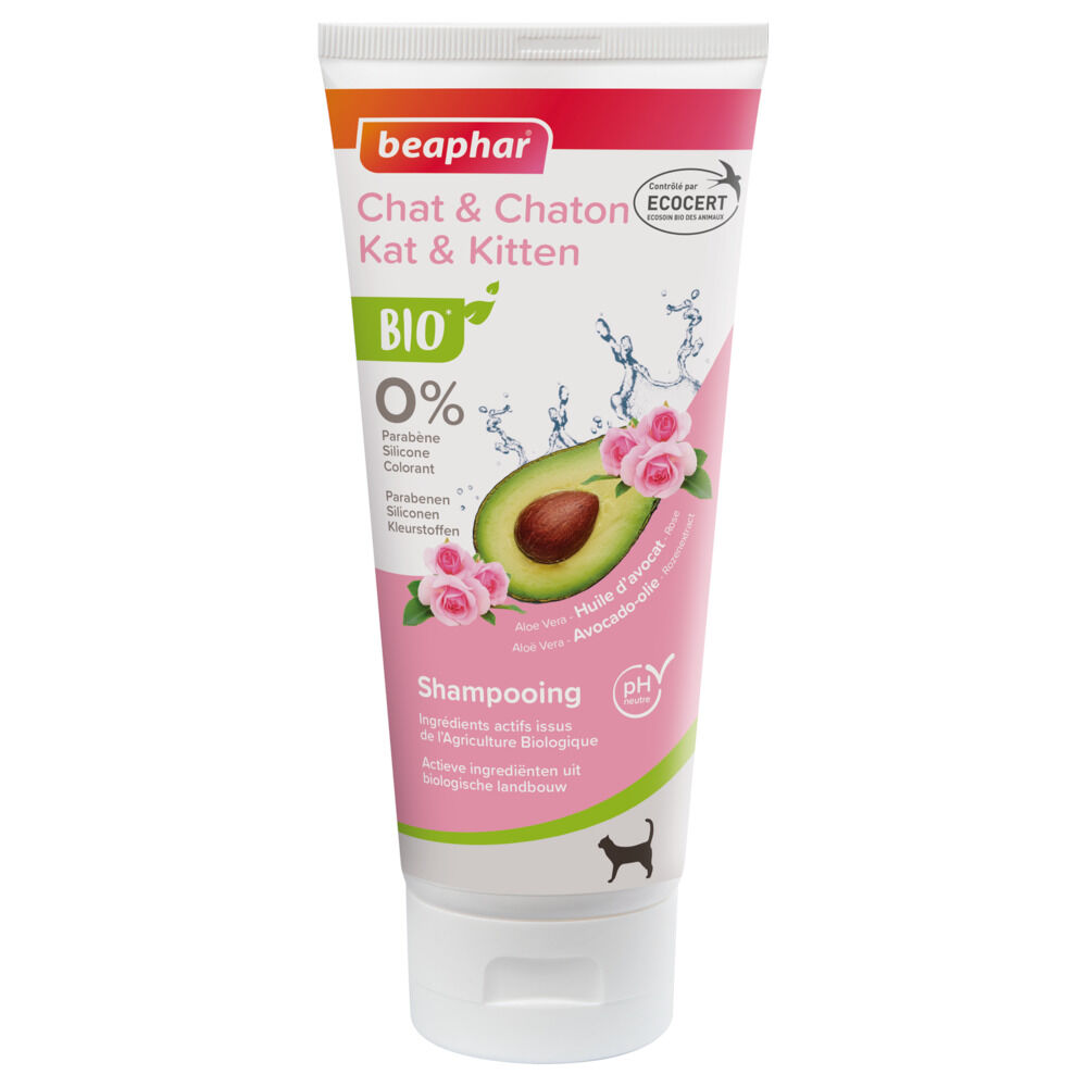 Beaphar Kat & Kitten Bio - Kattenshampoo - 200 Milliliter - 17x6.8x3.5 cm