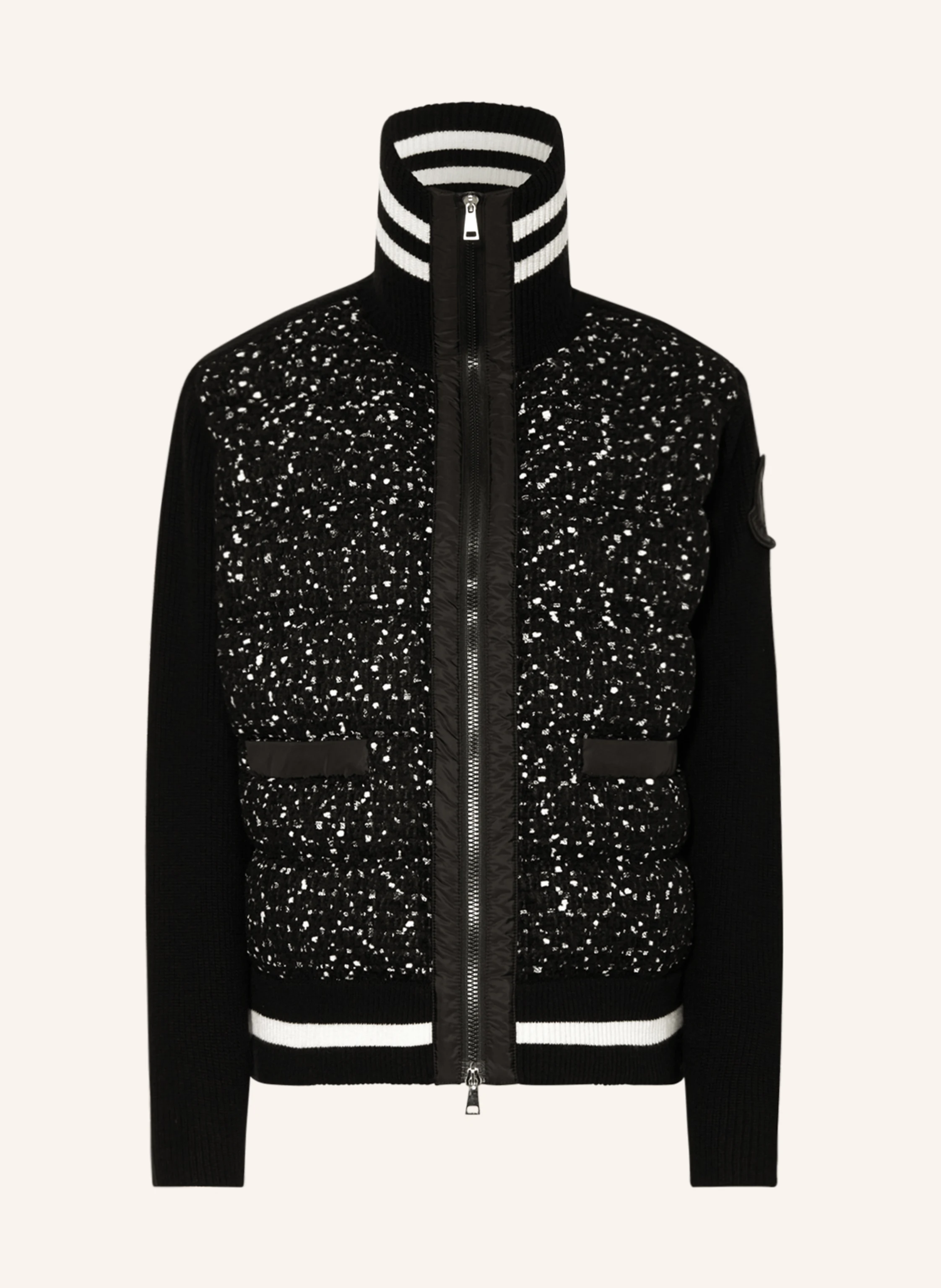 MONCLER Strickjacke im Materialmix