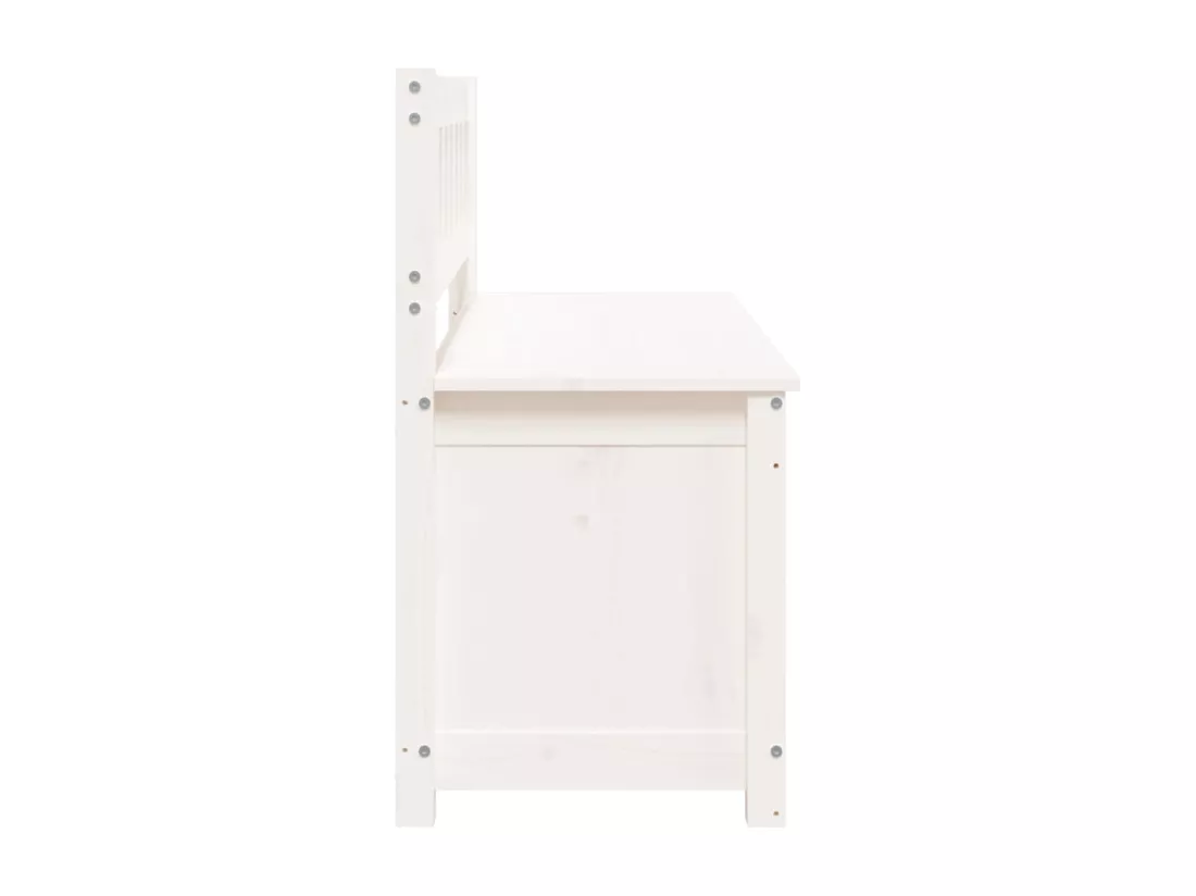 Banc Blanc 110x41x76,5 cm Bois de pin massif
