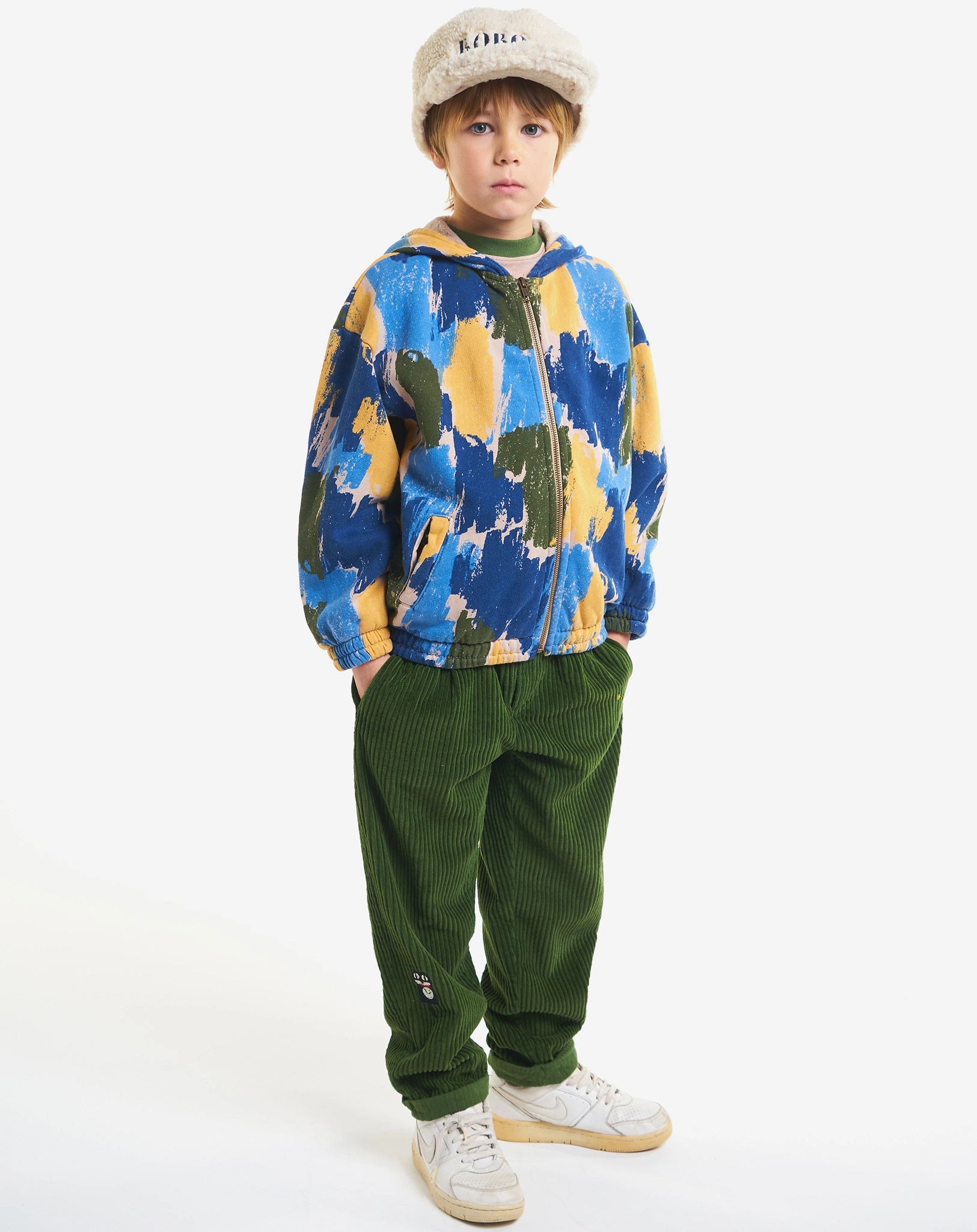 Kapuzen-Sweatjacke SHADOWS AOP in navy blue