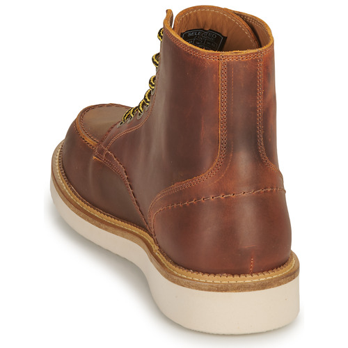 Selected - SLHTEO NEW LEATHER MOC-TOE BOOT - Cognac