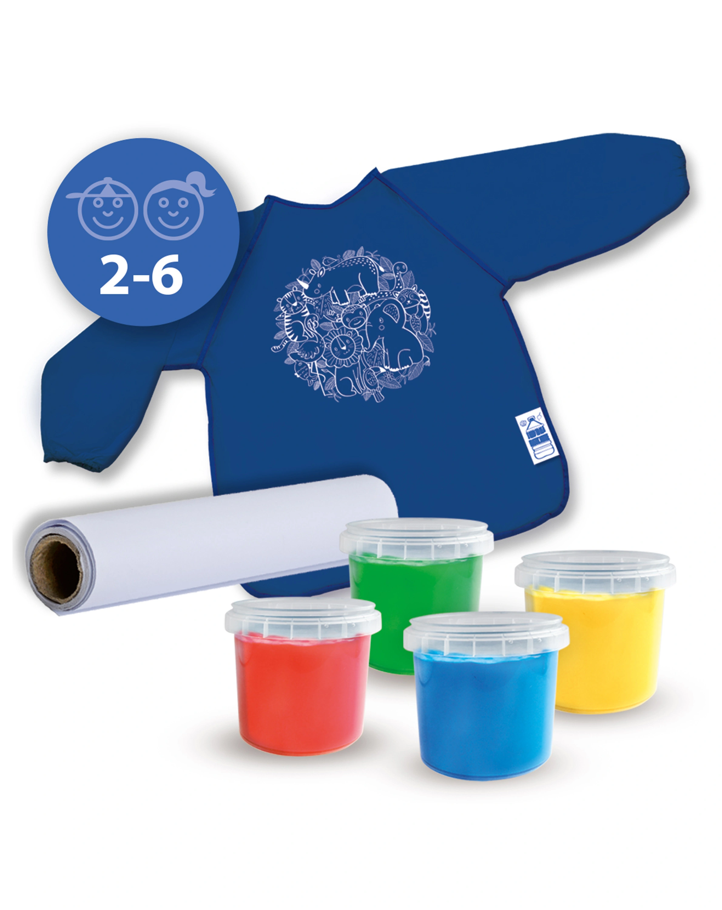 Fingerfarben-Set ECO mit Bastelschürze