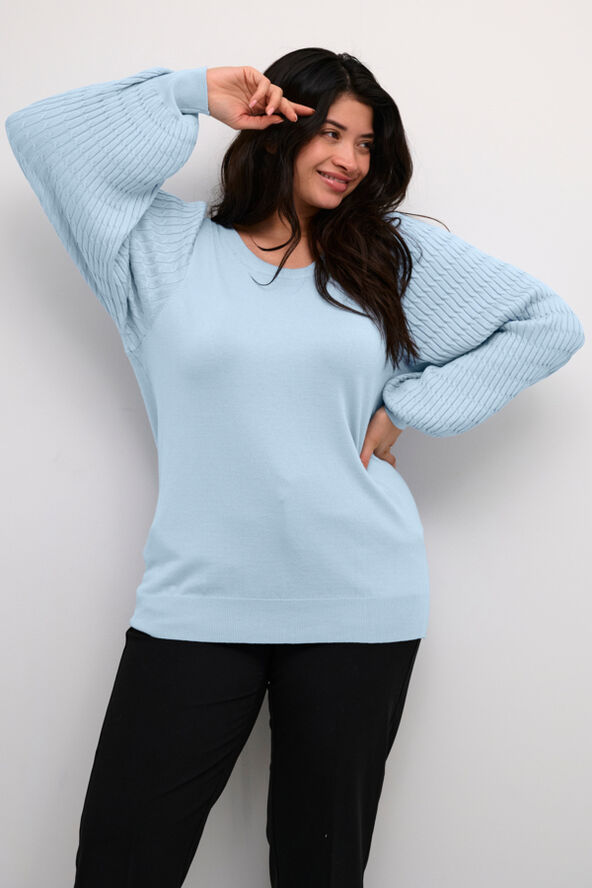 Kaffe Curve KClini Knit Pullover Celestial blue