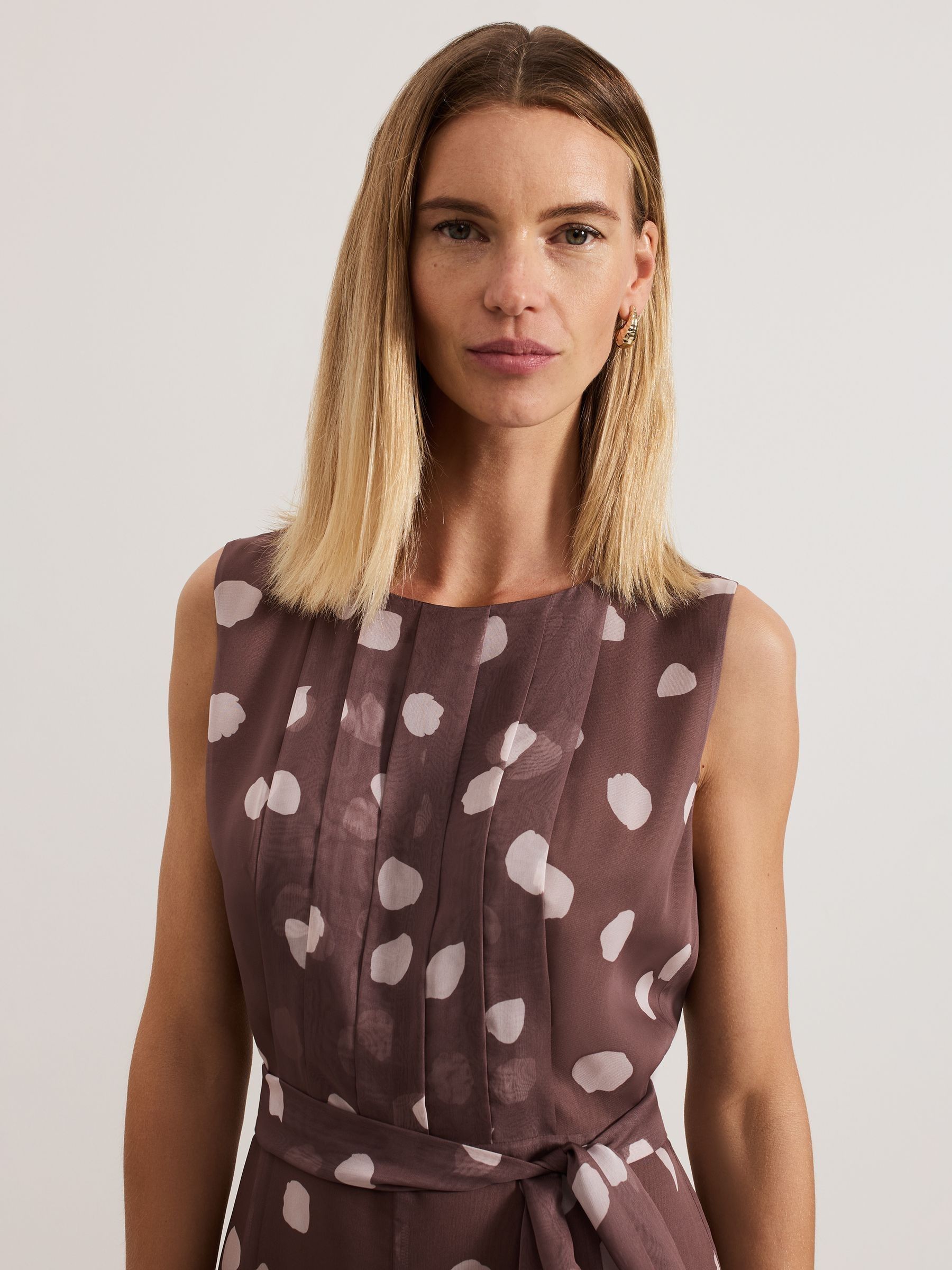 Phase Eight Maxine Spot Chiffon Jumpsuit