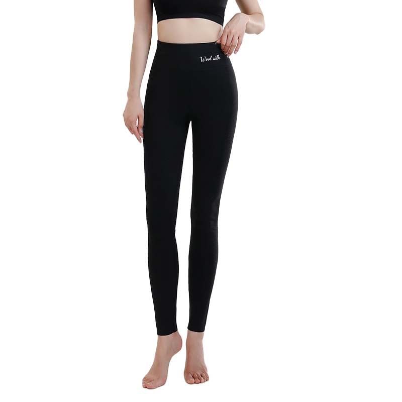 Rosesand - Hoge taille effen fleece thermische legging