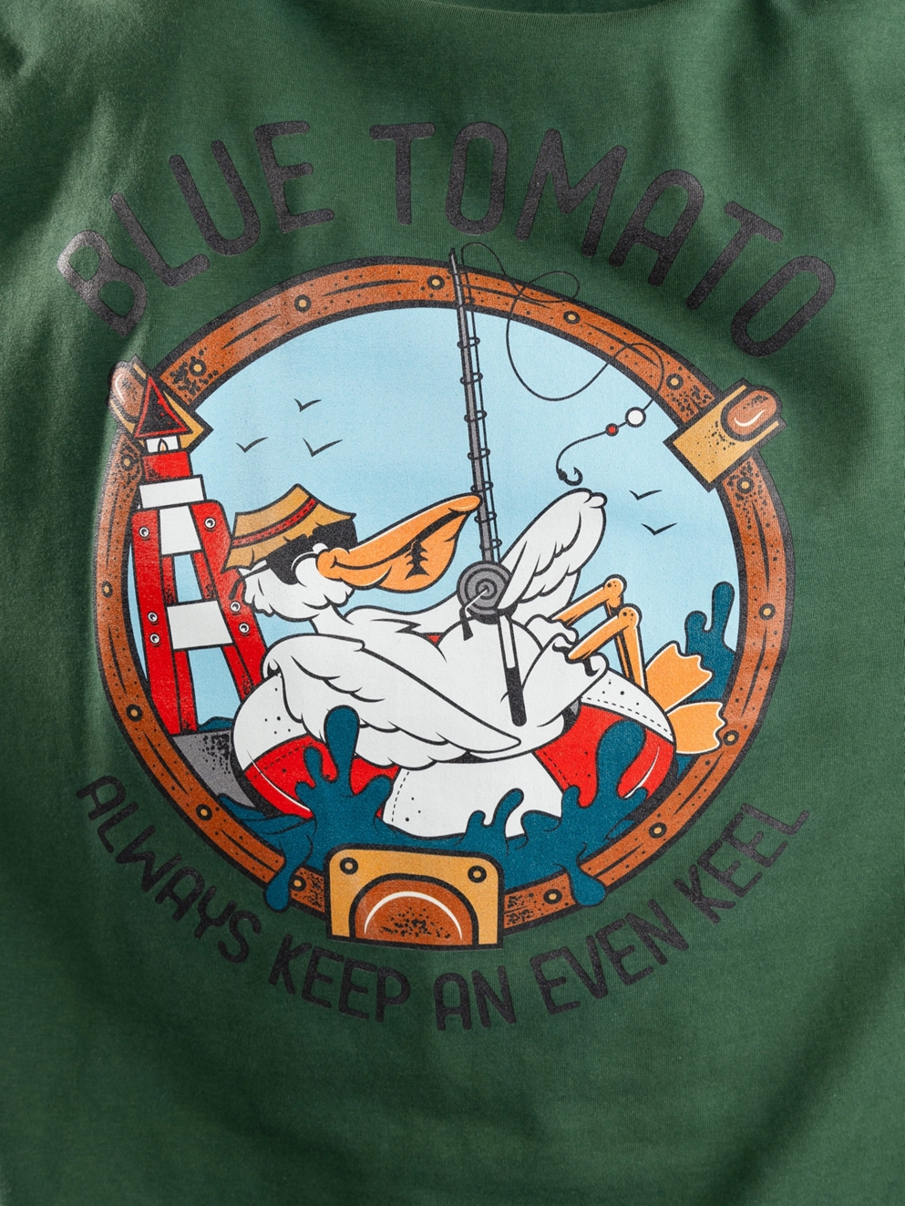 Blue Tomato Even Keel Green T-Shirt bottle green