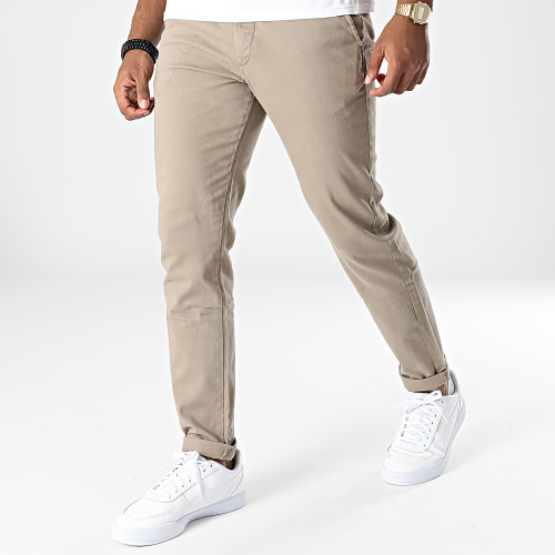 Lot De 2 Pantalons Chino Marco Dave Beige Bleu Marine