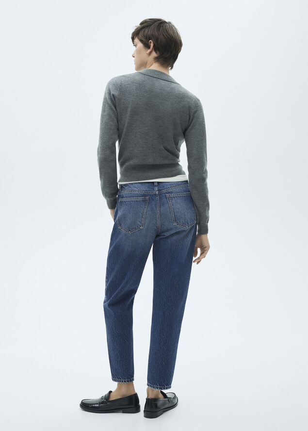 MANGO Mom2000 high-rise jeans Open blue