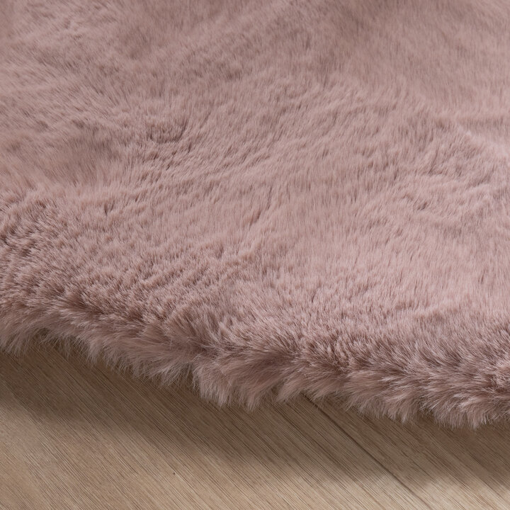 Rond Hoogpolig vloerkleed - Comfy Supreme Roze