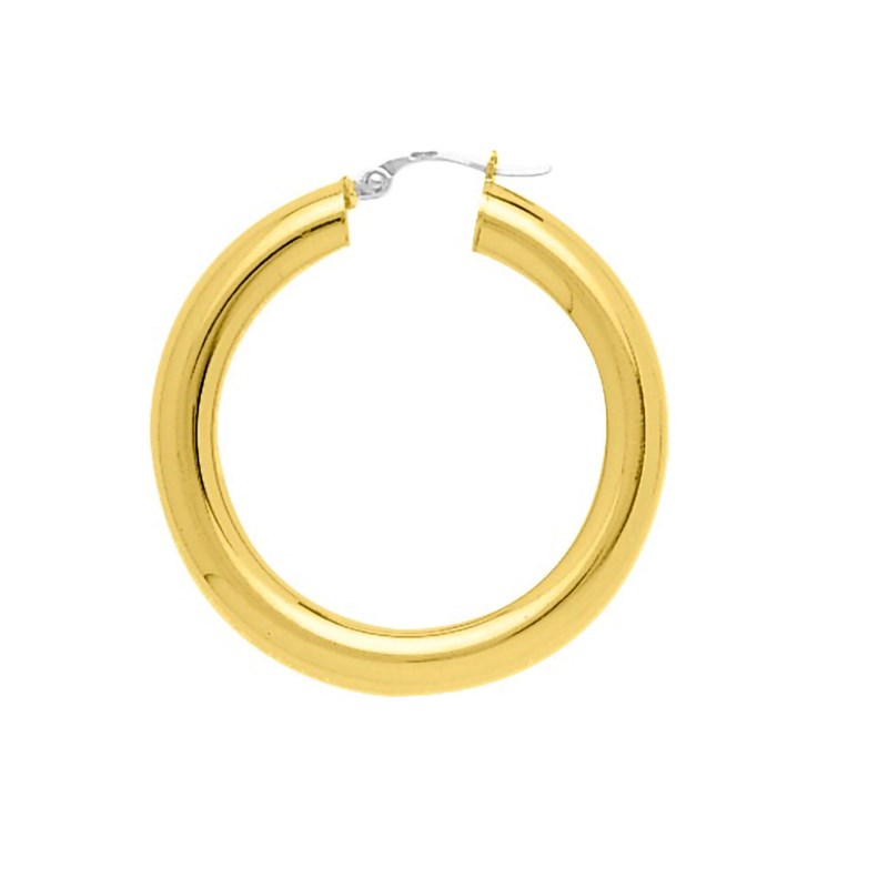 Créoles lisses Femme - Or 18 Carats - Diamètre 25mm