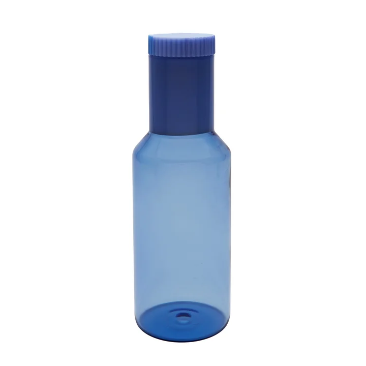 Design Letters - Tube Glaskaraffe, 1 l, blue / milky blue