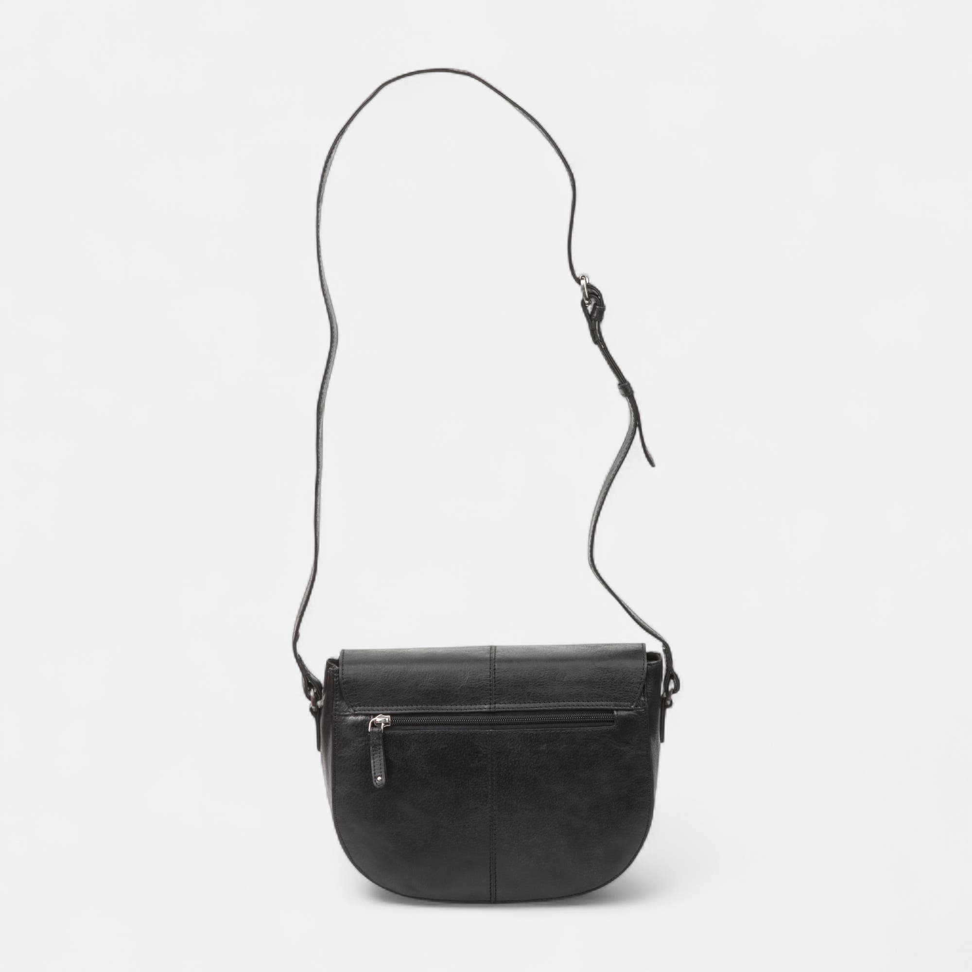 Sac bandoulière en cuir noir