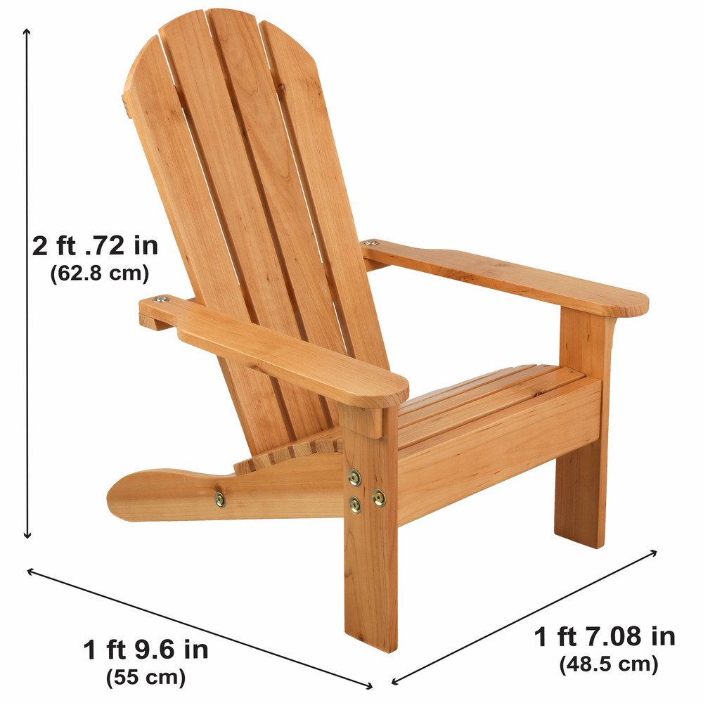 Chaise d'extérieur enfant en bois adirondack - miel