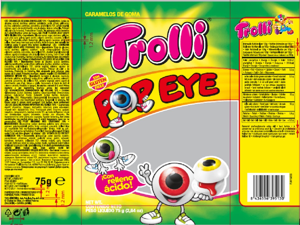 GOMAS TROLLI POP EYE 75G