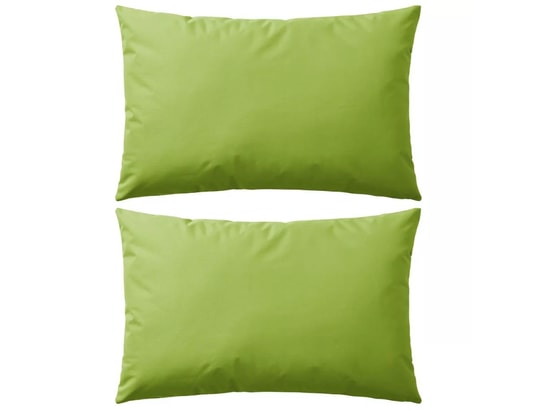 VIDAXL - Coussin Oreiller d'extérieur 2 pcs 60 x 40 cm vert pomme