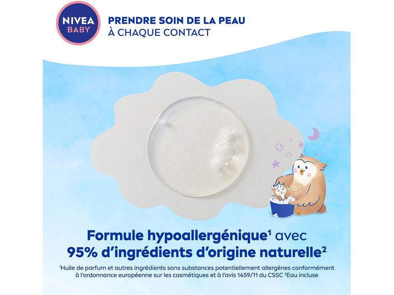 NIVEA BABY Bad & Shampoo Gute Nacht 200 ml Pflegeshampoo schützt und stärkt Haut und Haare und reinigt sanft