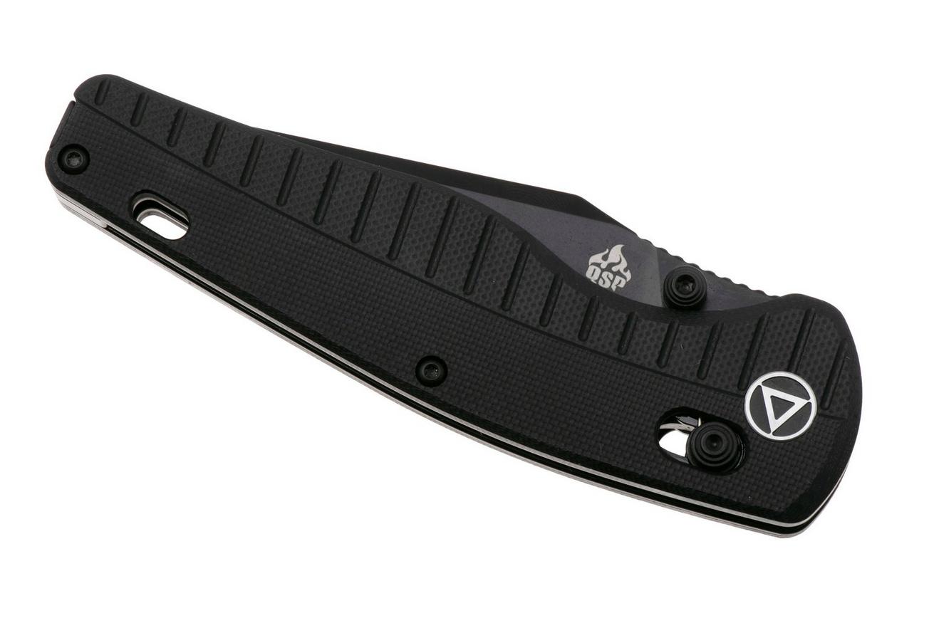 QSP Knife Reptile QS165-C2 PVD 14C28N, Black G10, zakmes