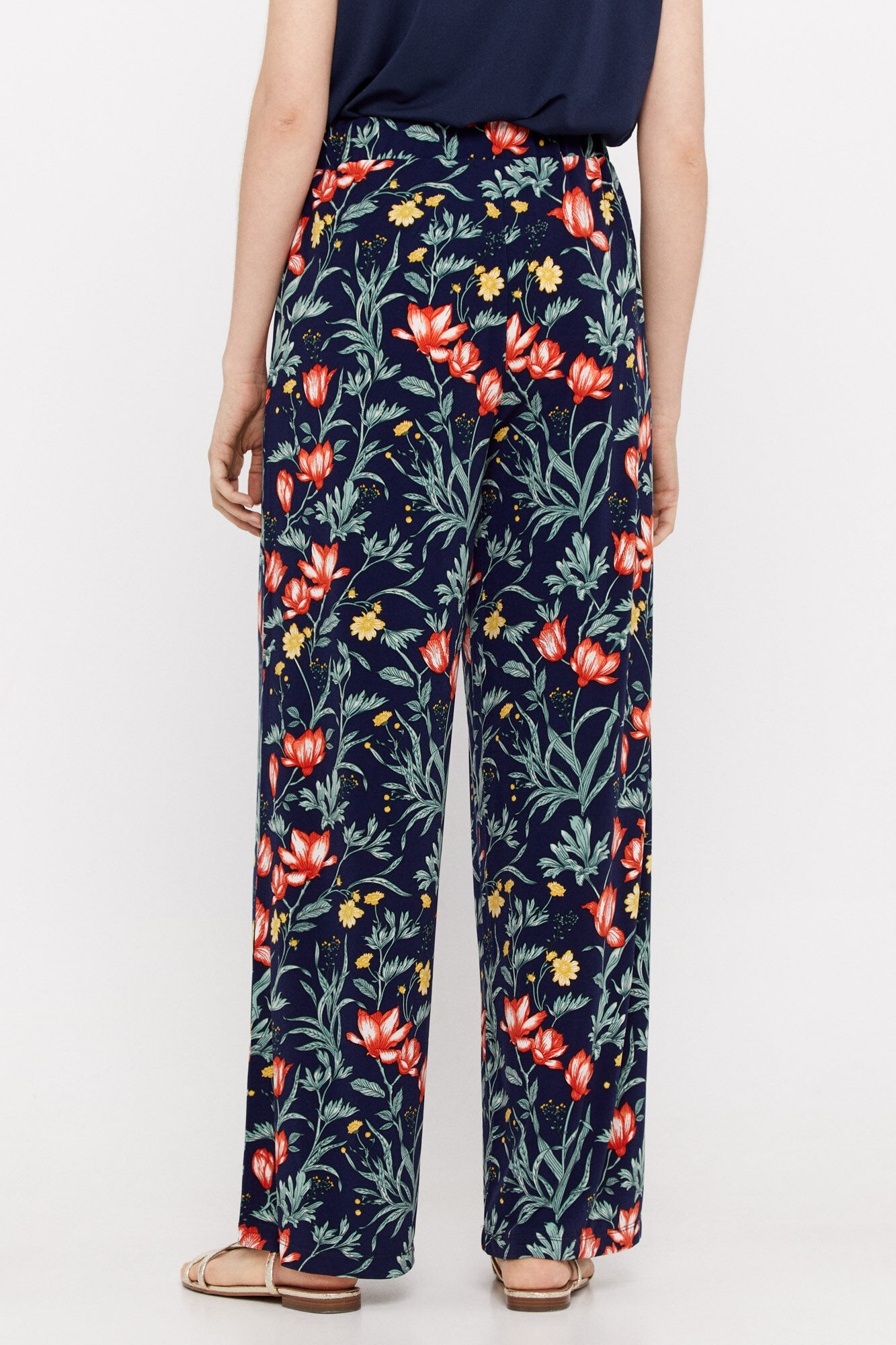 Calças de malha estampadas - Multicoloridas
